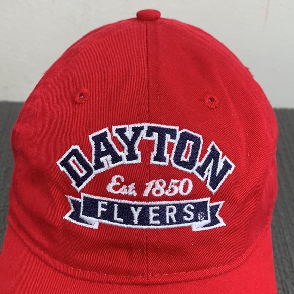 Dayton Flyers Baseball Hat Mens OSFA Red Strapback J America Sportswear - Picture 3 of 15